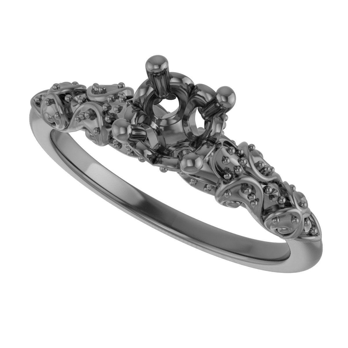 7x5 mm Oval Engagement Ring Mounting view 5
