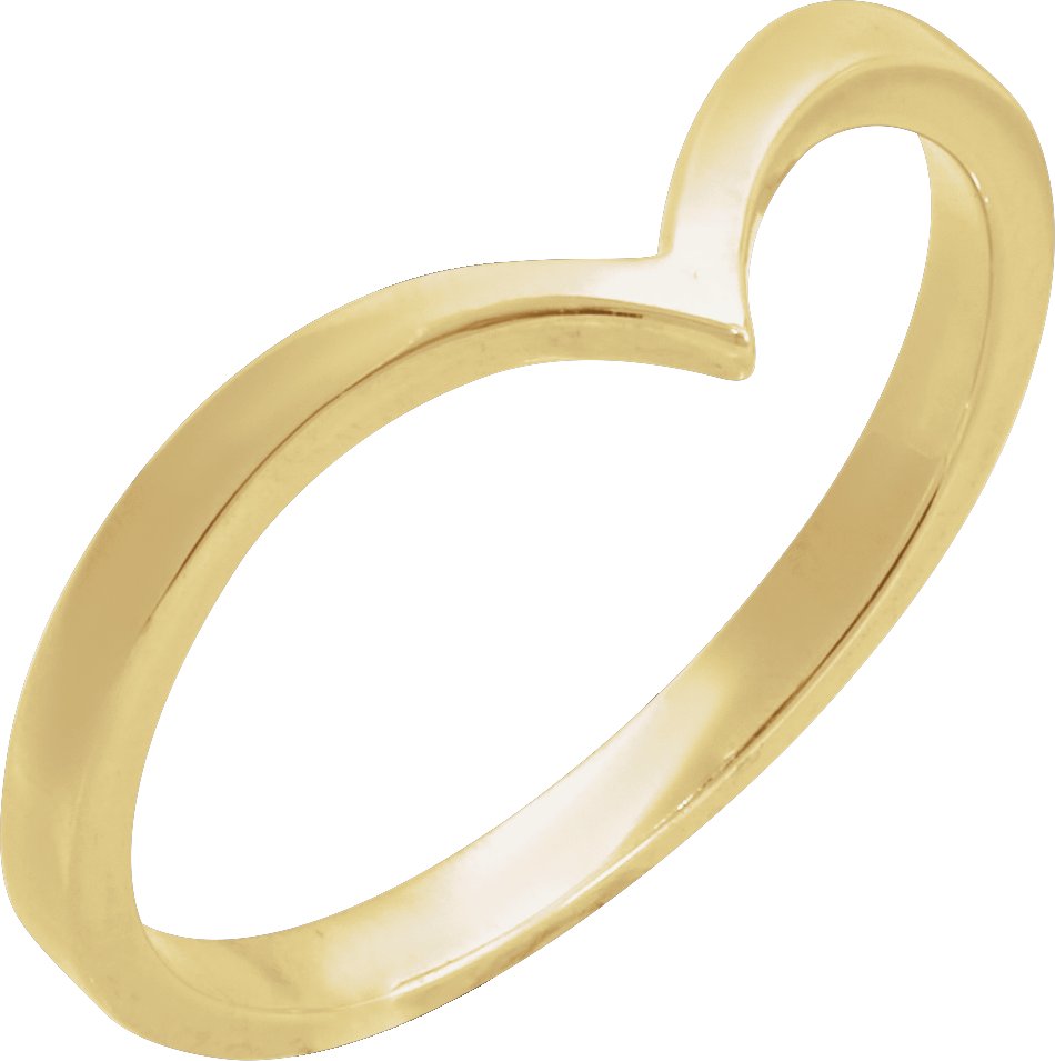 18K Yellow V Ring