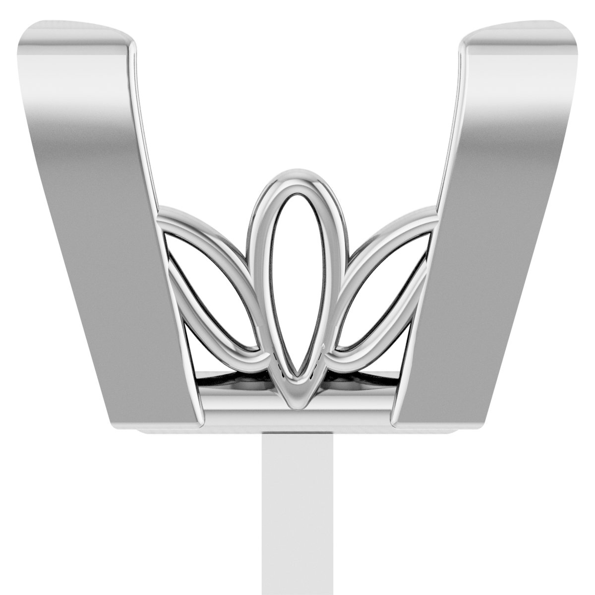 4-Prong Tapered Scroll Peg Setting