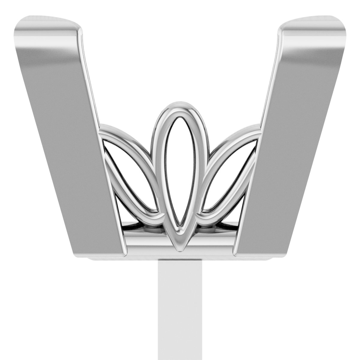 4-Prong Tapered Scroll Peg Setting