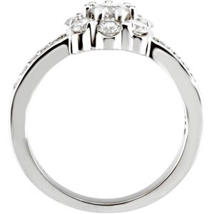 1 1/8 Natural Diamond Cluster Ring view 2