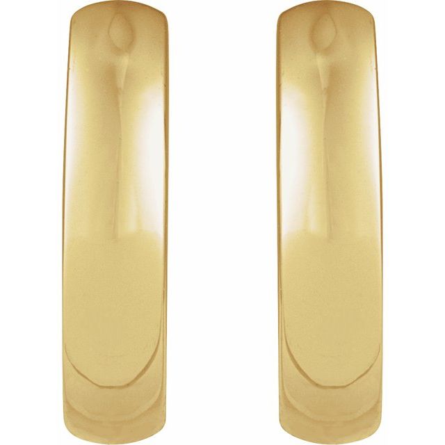 18K Yellow Hinged 12 mm Hoop Earrings