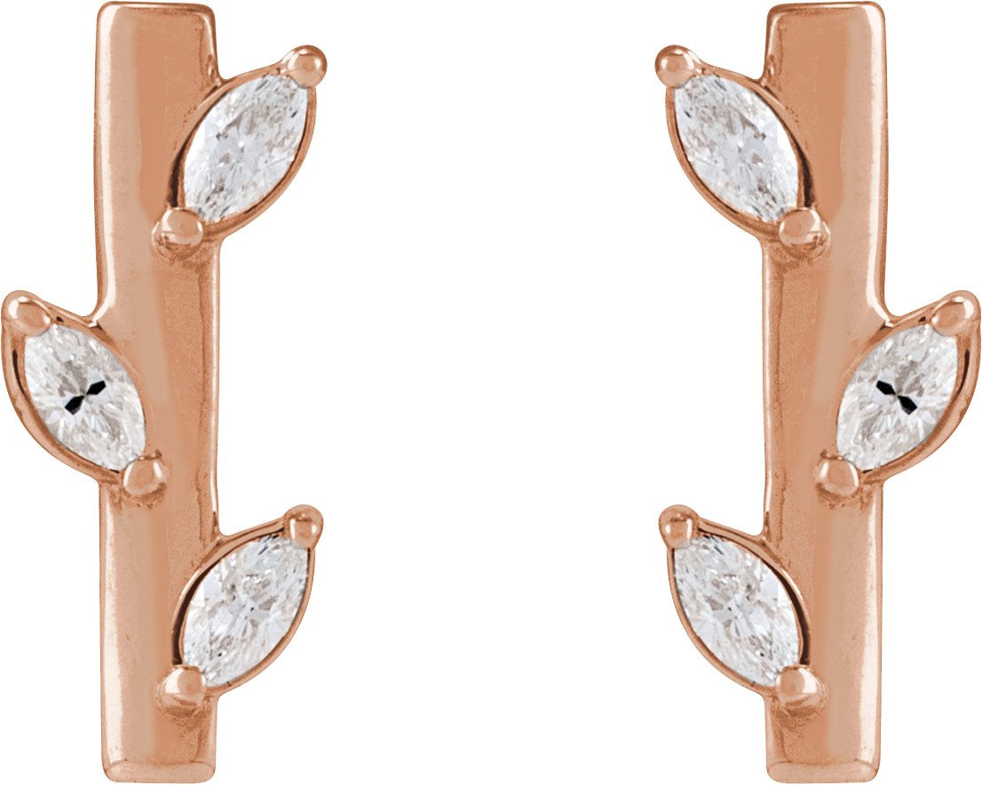 Alternative view of Floral Bar Earrings