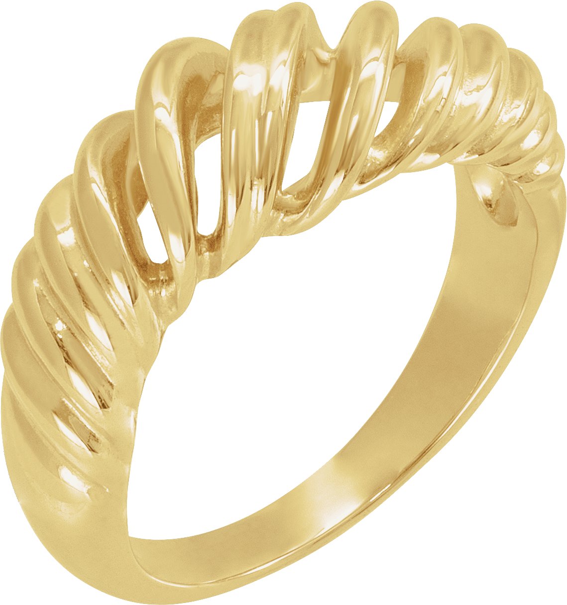 14K Yellow Wrap Dome Ring