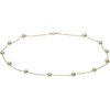 14K Yellow Pearl Station 18 inch Necklace Ref. 55200