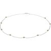 14K White Freshwater Cultured Pearl Station 18 inch Necklace Ref. 280493