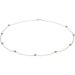 14K White Cultured White Freshwater Pearl 9-Station 18