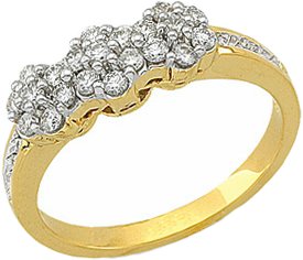 1/2 CTW Natural Diamond Anniversary Band – 14K White/Yellow Gold