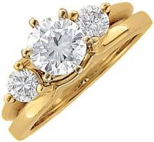 14K Yellow .50 CTW Diamond Wrap Style Ring Enhancer Ref 137954