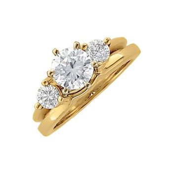 14K Yellow .50 CTW Diamond Wrap Style Ring Enhancer Ref 137954