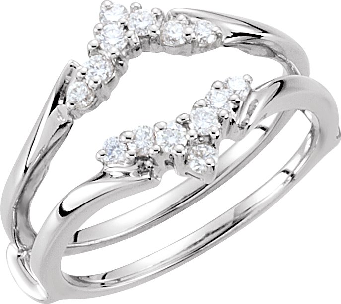 14K White .25 CTW Diamond Ring Guard Ref 69960