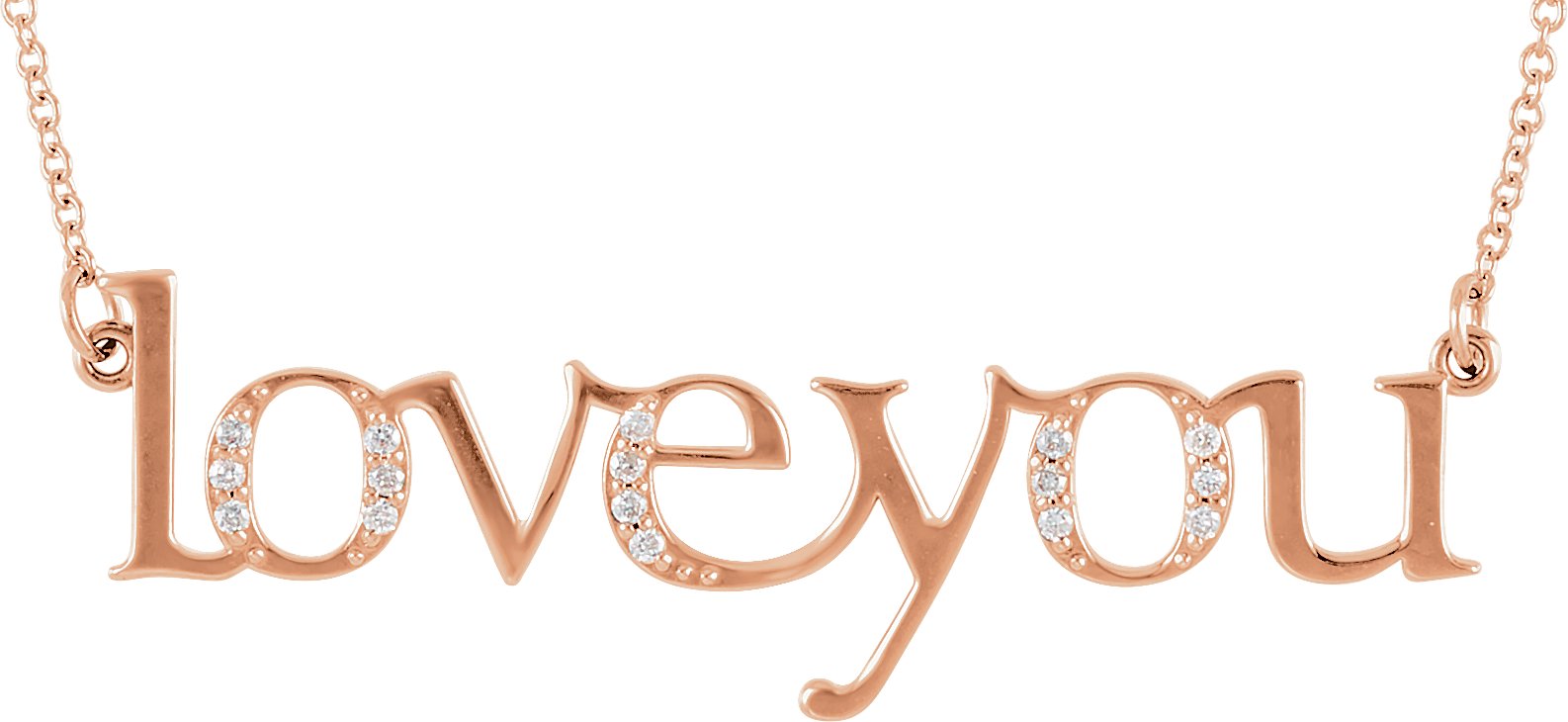 "Love You" Phrase Necklace or Center