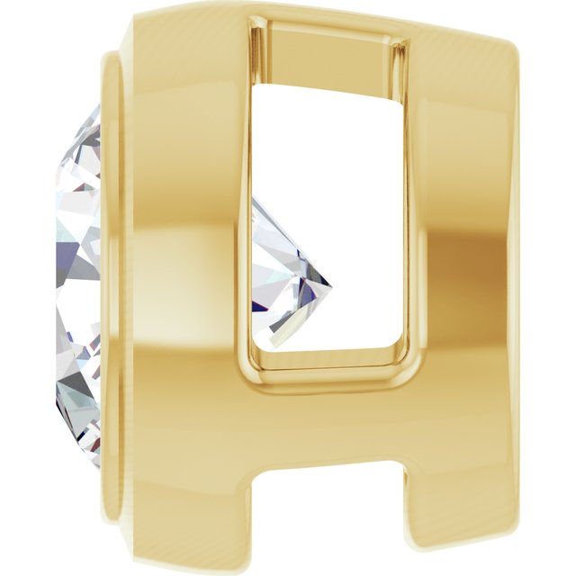 14K Yellow 1/3 CT Natural Diamond Slide Pendant