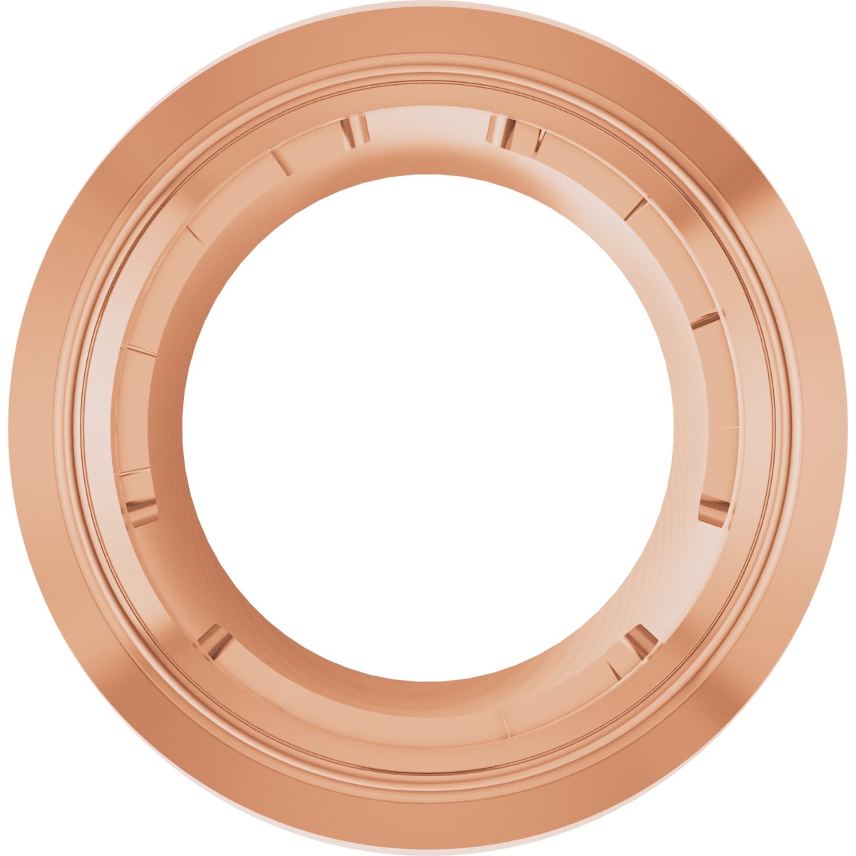 Round Bezel-Set Slide Pendant