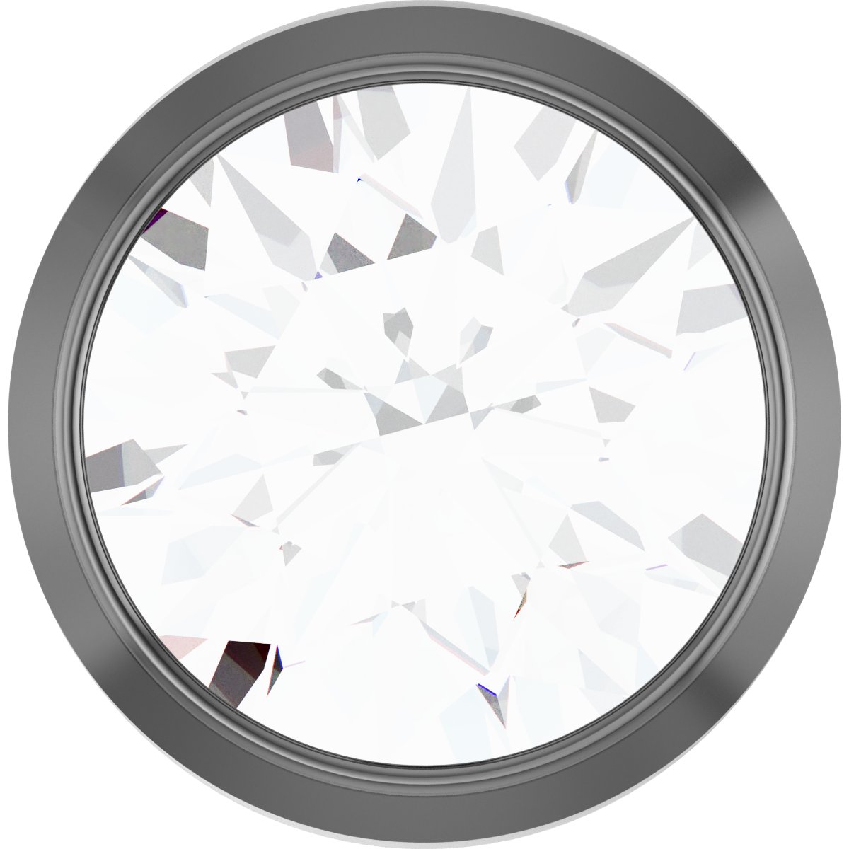 14K White 1/2 CT Natural Diamond Slide Pendant