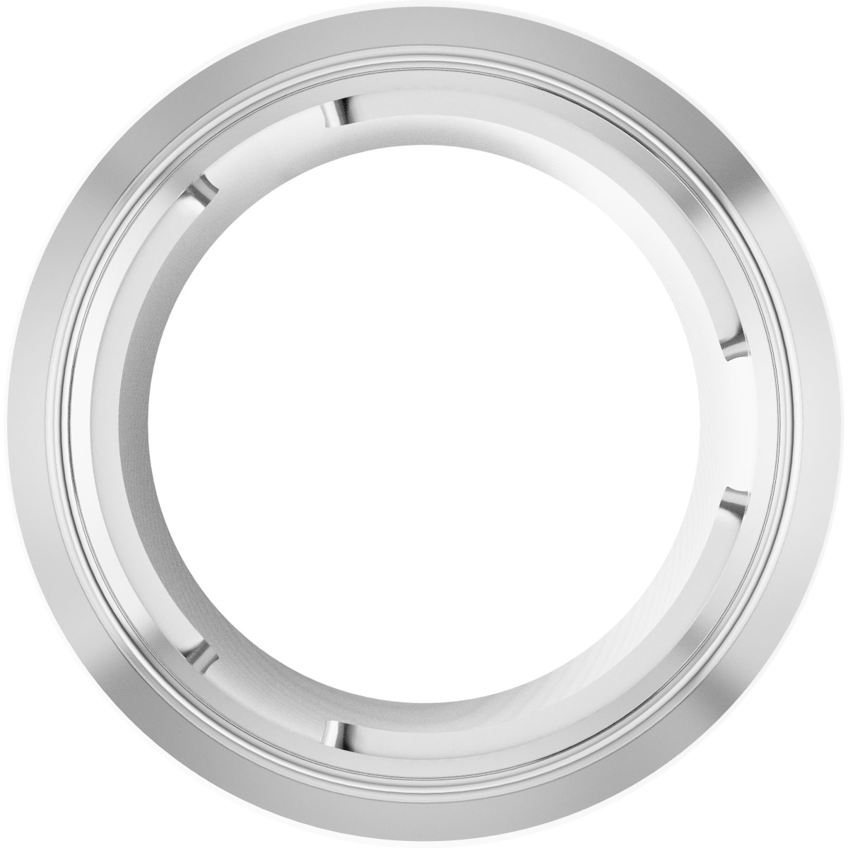 Round Bezel-Set Slide Pendant