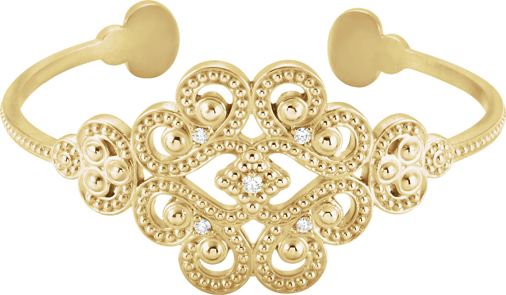 1/6 CTW Natural Diamond Cuff 7" Bracelet — Saleh Jewelers