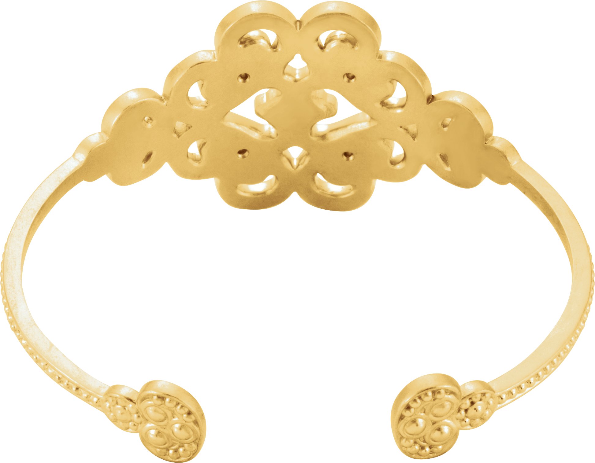 1/6 CTW Natural Diamond Cuff 7" Bracelet view 2