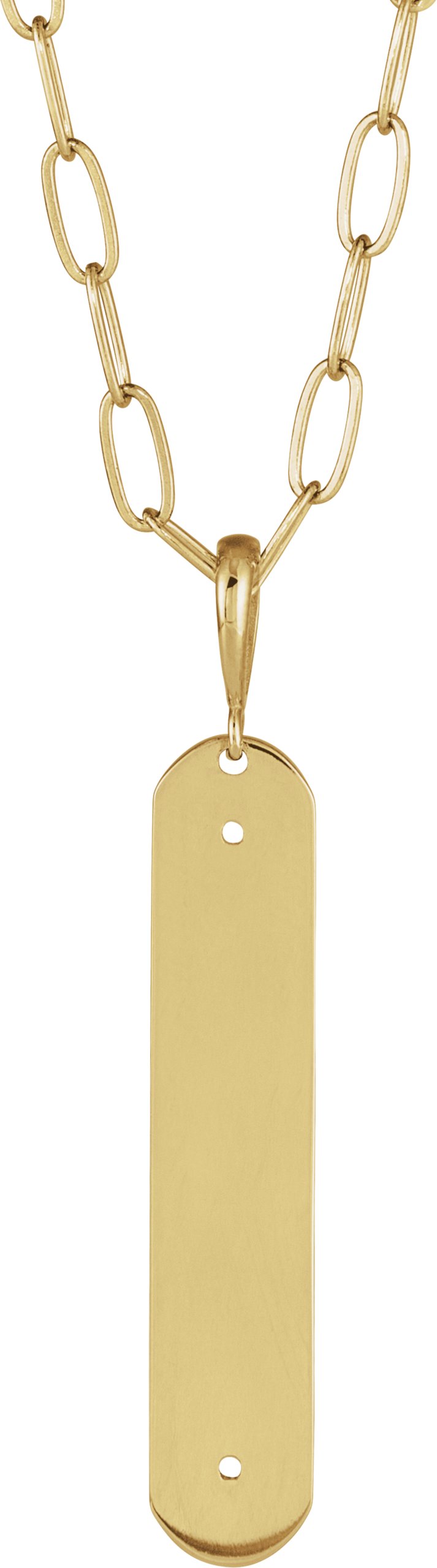 Engravable Accented Bar Necklace or Charm/Pendant