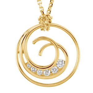 1/3 CTW Natural Diamond Journey Necklace – 14K Yellow Gold