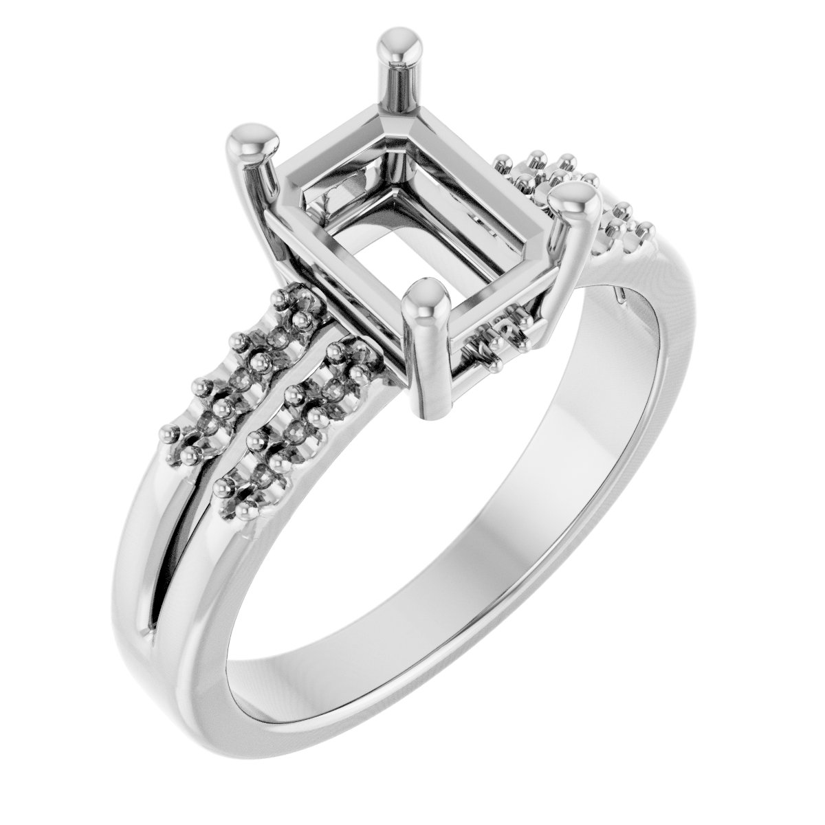 Accented Engagement Ring or Band