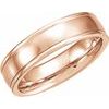 14K Rose 6 mm Grooved Band with Satin Finish Size 6 Ref 6948125