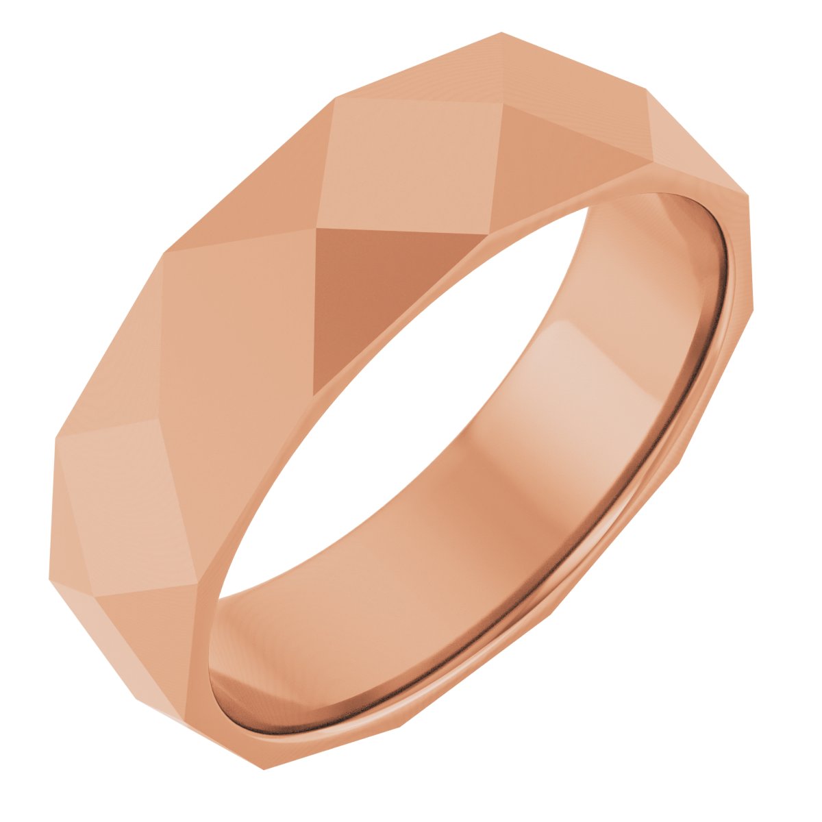 10K Rose 5.5 mm Diamond Pattern Band Size 4