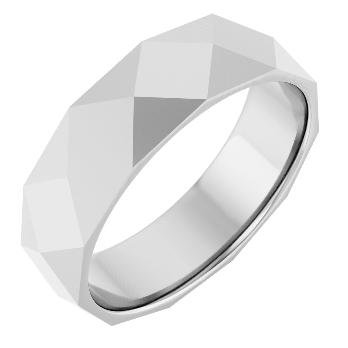 Sterling Silver 5.5 mm Diamond Pattern Band Size 4