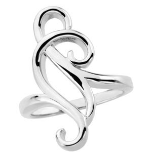 14K White Freeform Ring