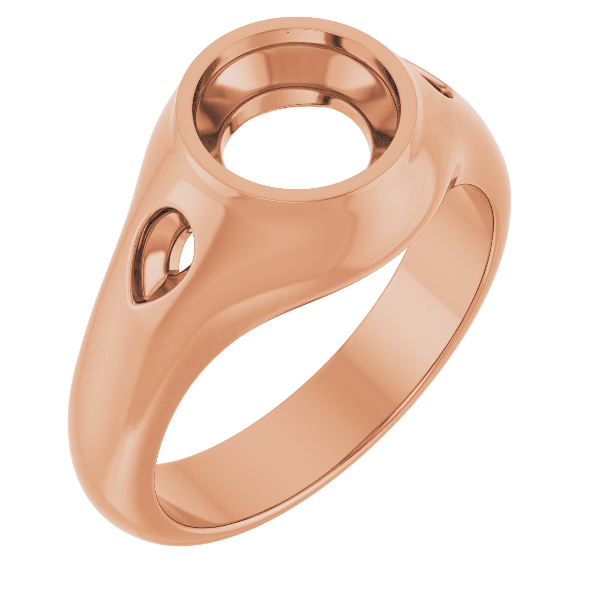 Bezel-Set Three-Stone Engagement Ring or Band