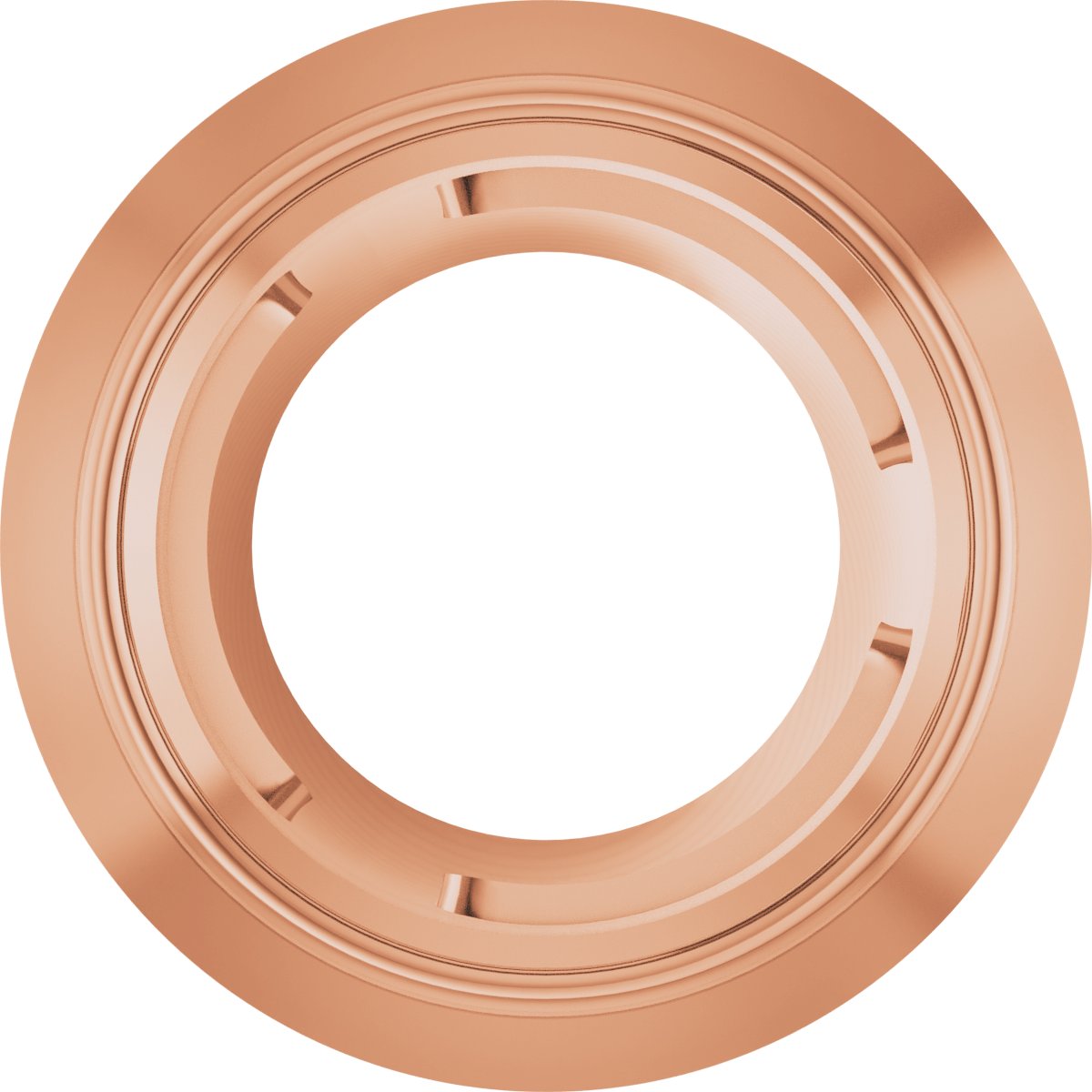 Round Bezel-Set Slide Pendant