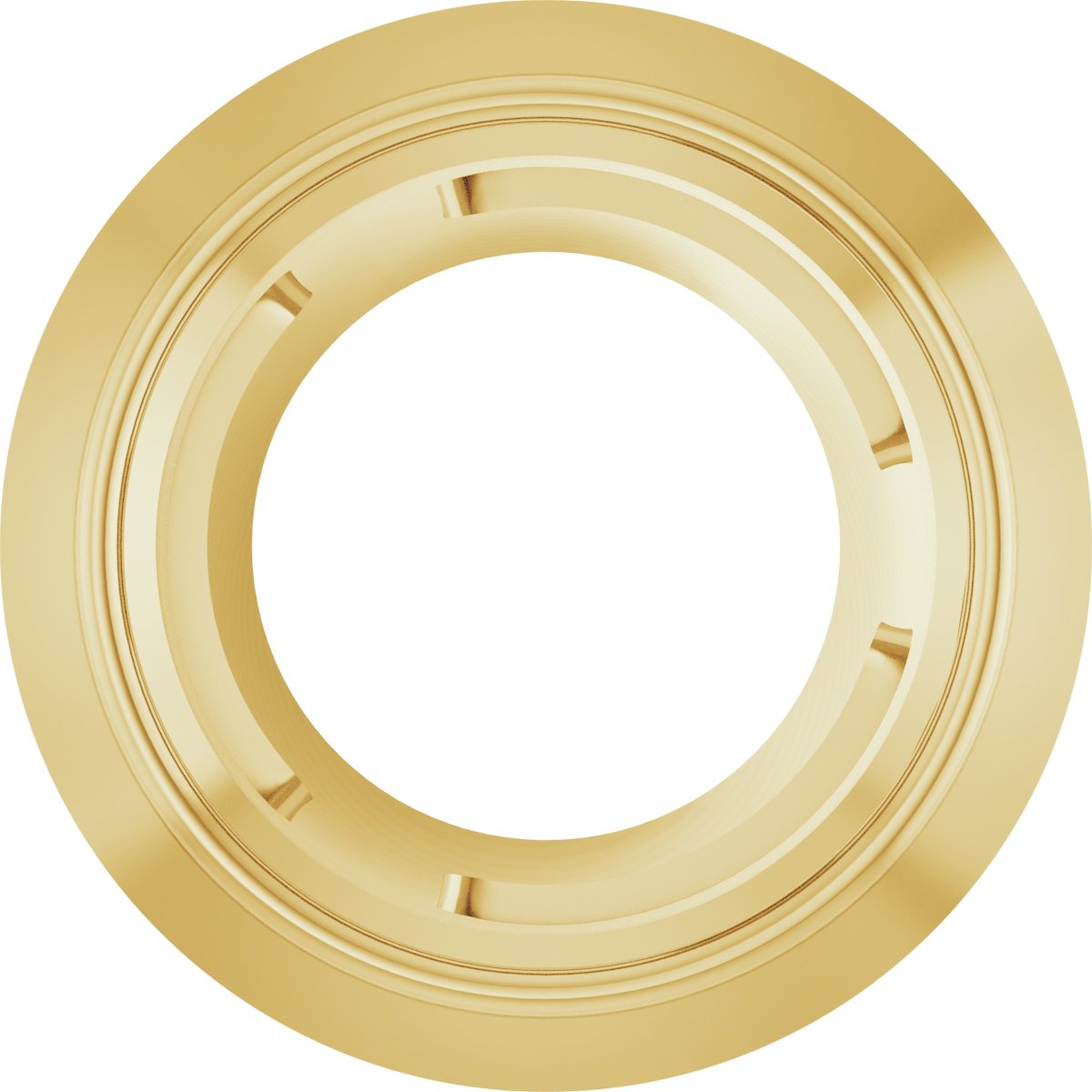 Round Bezel-Set Slide Pendant