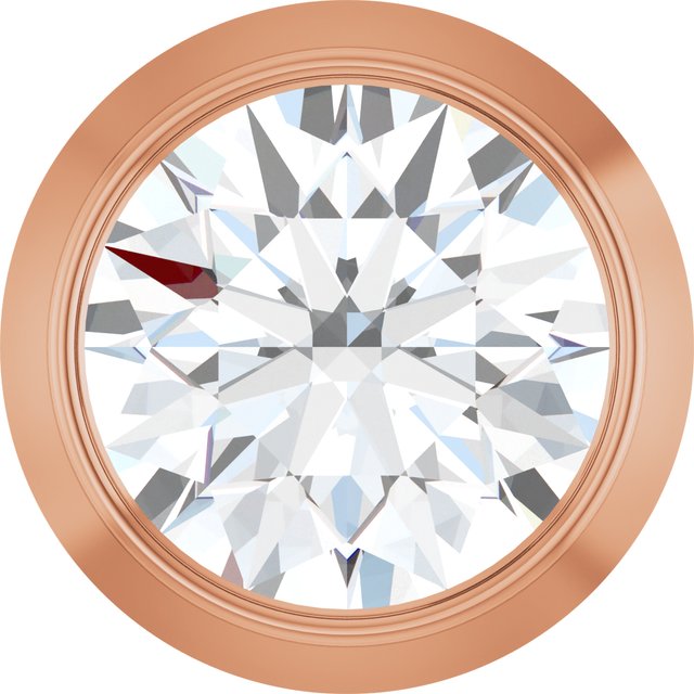 14K Rose 1/4 CT Natural Diamond Slide Pendant