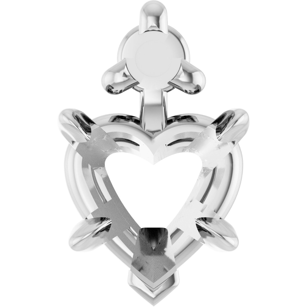 Accented Heart Necklace or Pendant