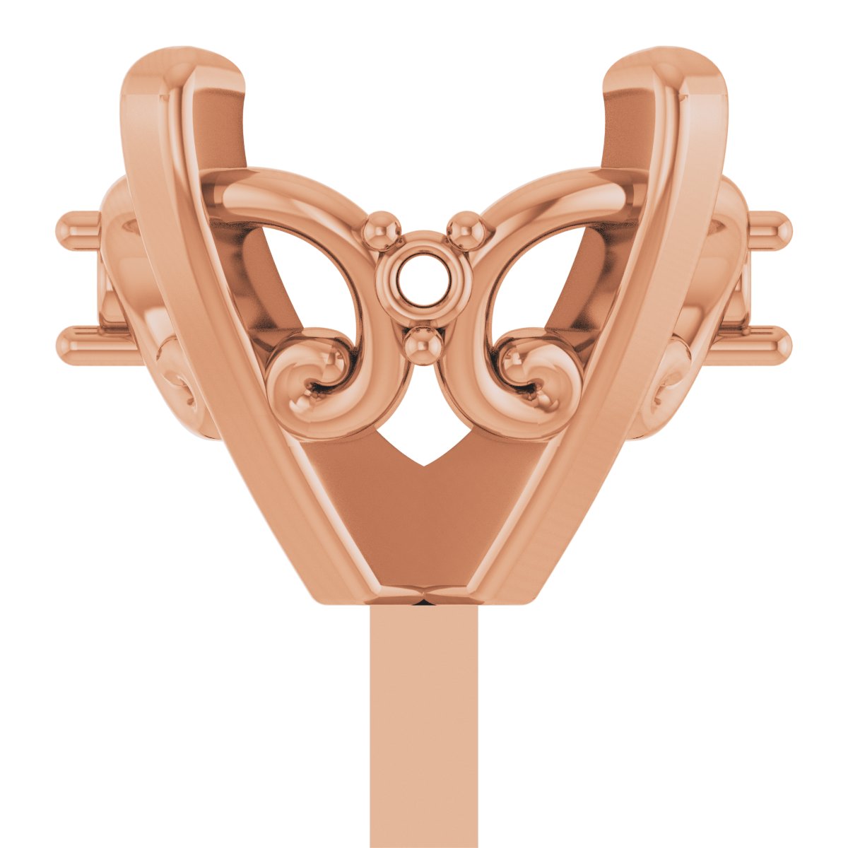 Round 4-Prong Accented Peg Setting