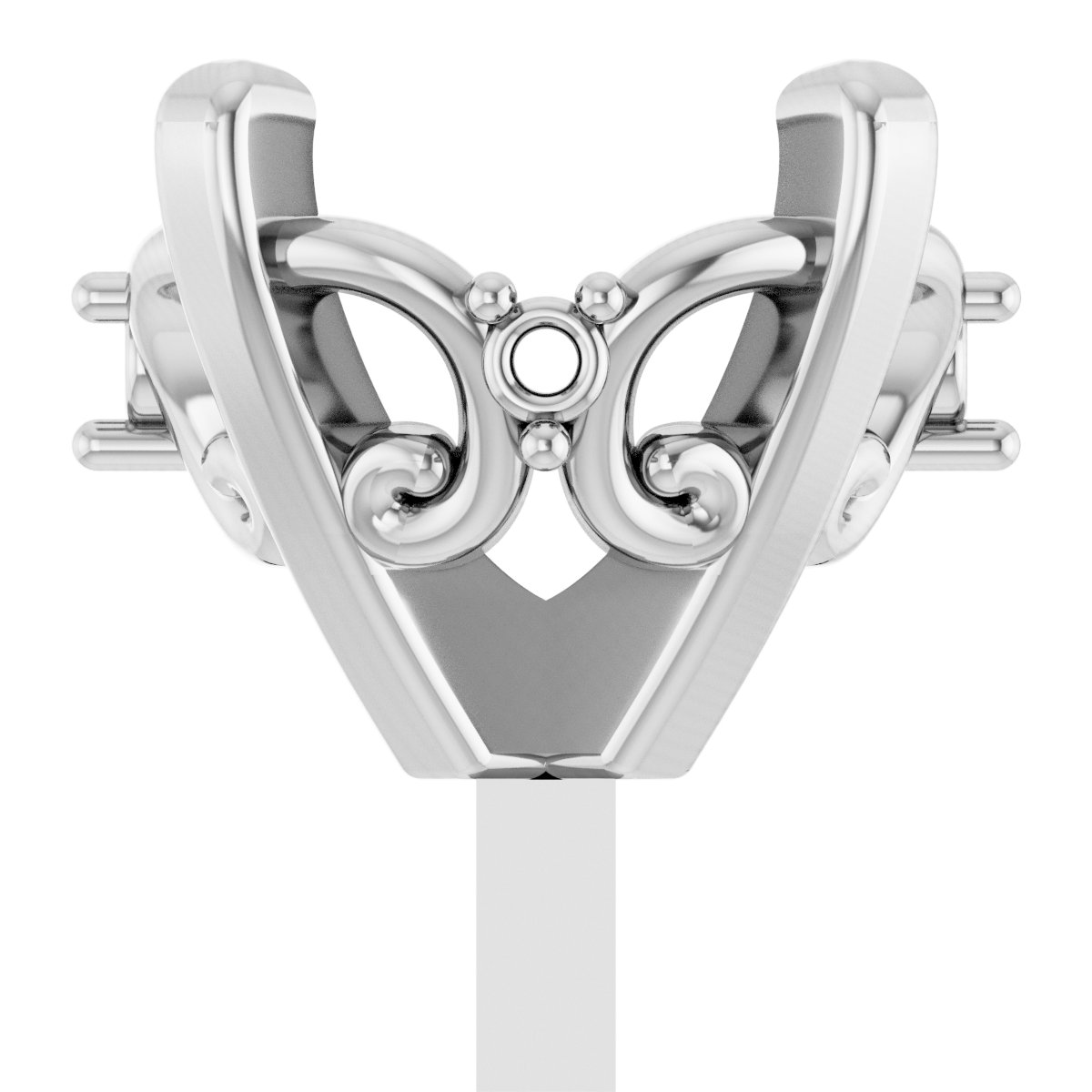Round 4-Prong Accented Peg Setting