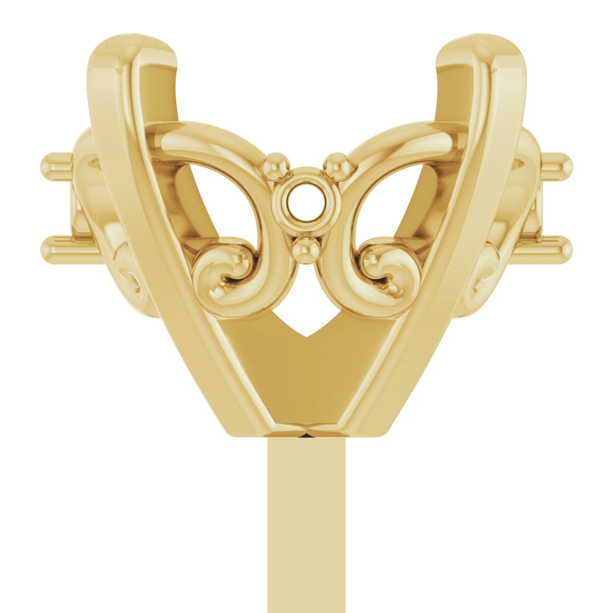 Round 4-Prong Accented Peg Setting