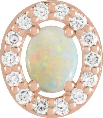 Oval Rose-Cut Halo-Style Pendant