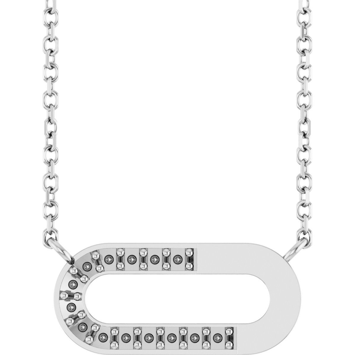 Accented Paperclip-Style Necklace or Center