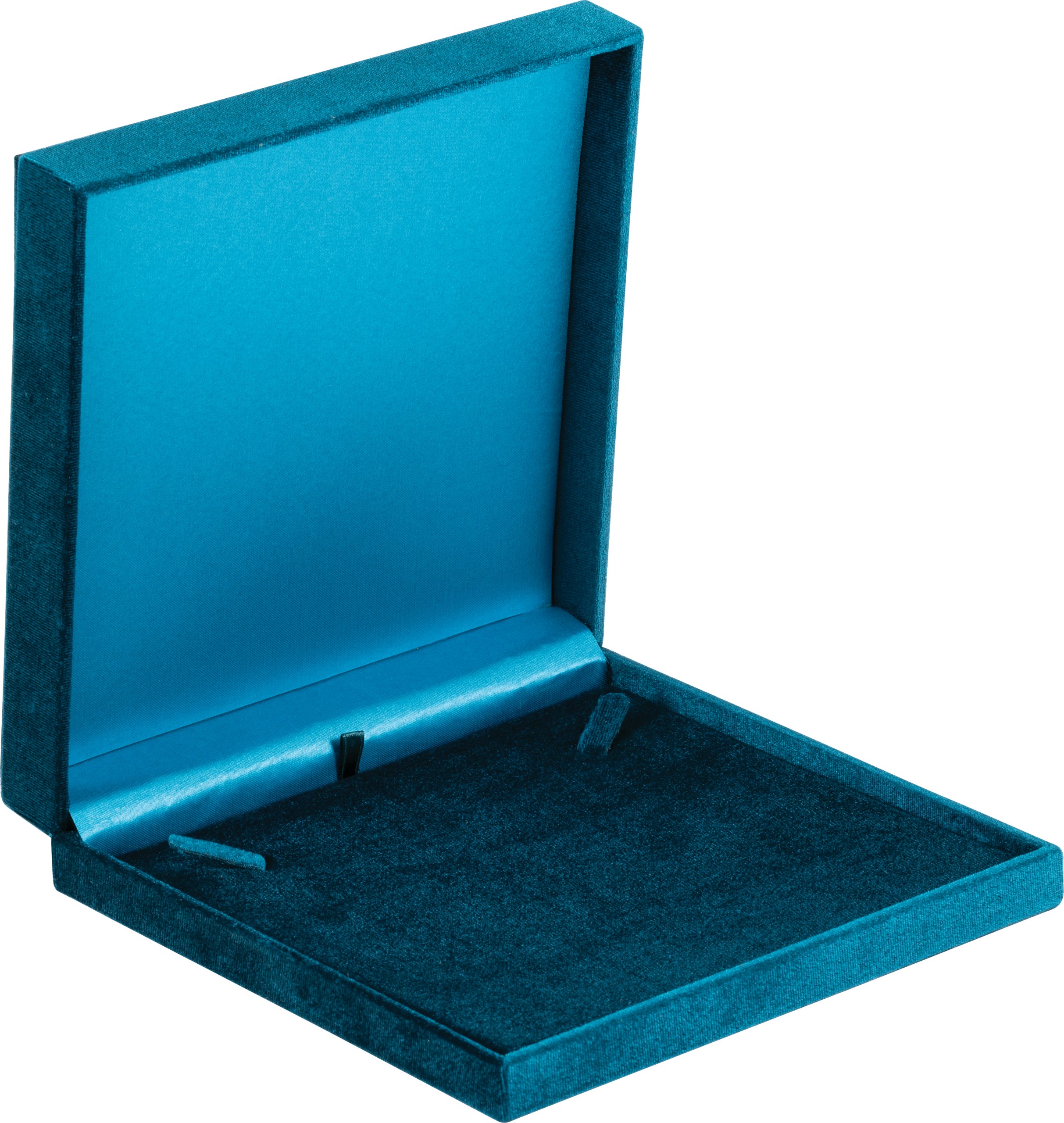 Teal Velvet Layout Necklace Box