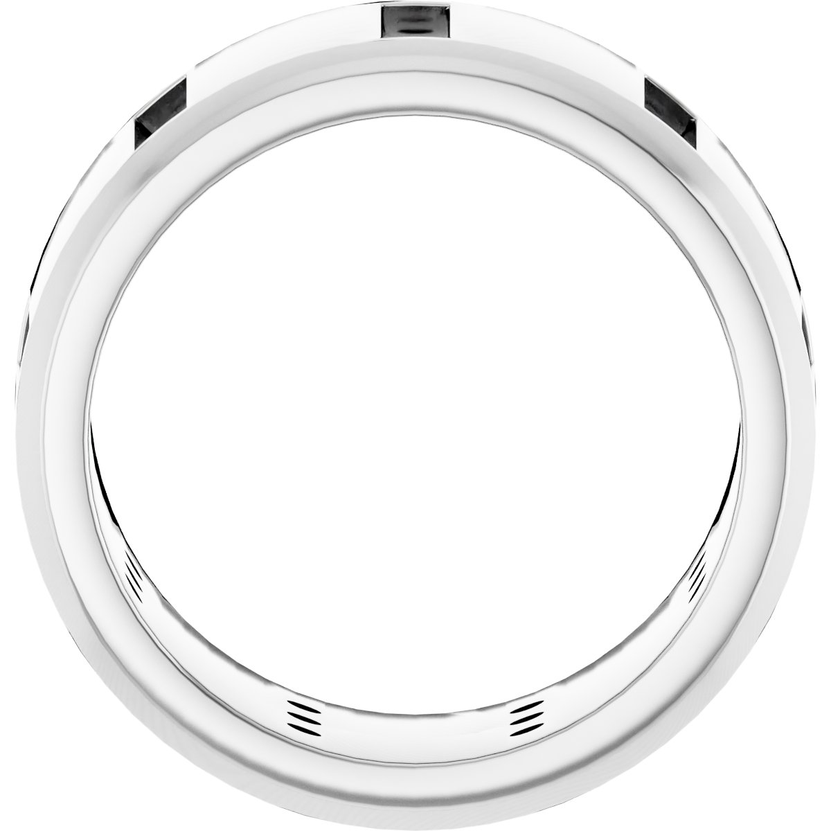 2 mm Square Mens Band Mounting view 2