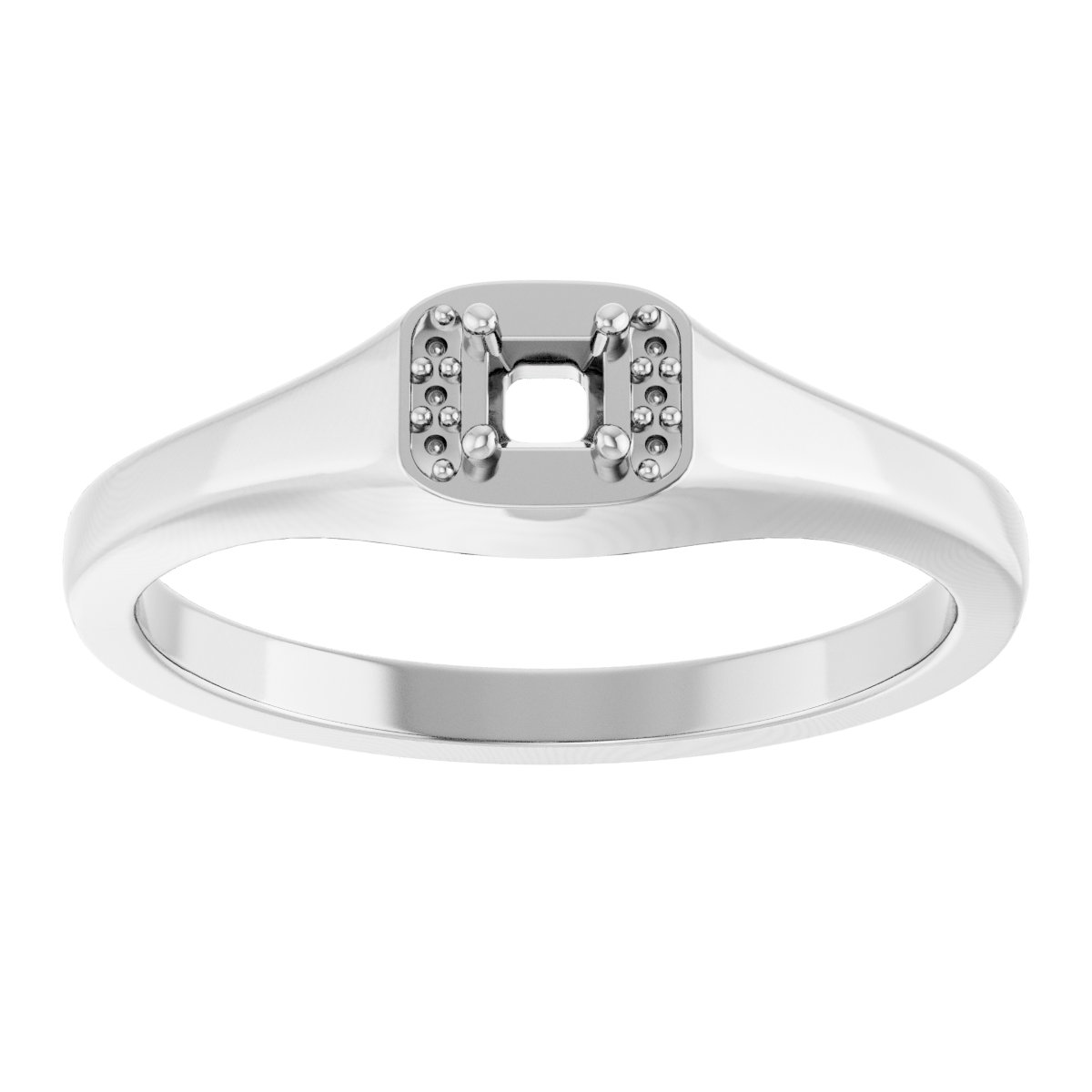 6x4 mm Oval Mens Band Mounting view 3