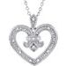 Sterling Silver .06 CTW Natural Diamond Heart 18