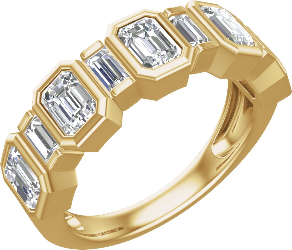 14K Yellow 1 1/2 CTW Lab-Grown Diamond Anniversary Band 