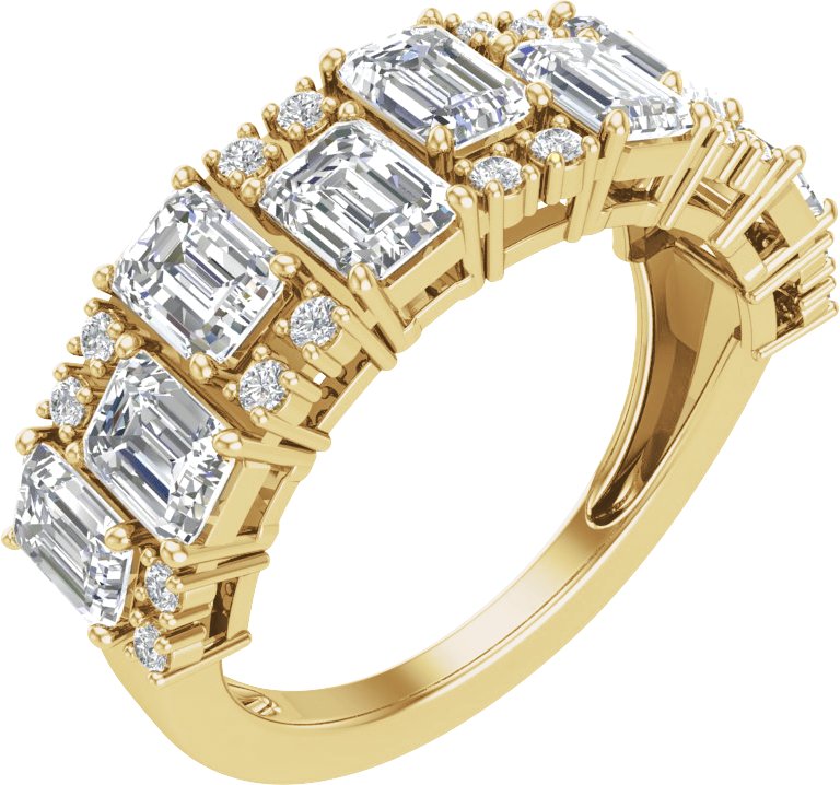 14K Yellow 3 CTW Lab-Grown Diamond Anniversary Band