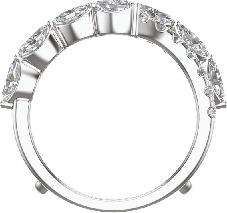 Alternative view of 1 1/2 CTW Lab-Grown Diamond Ring Guard – 14K White Gold