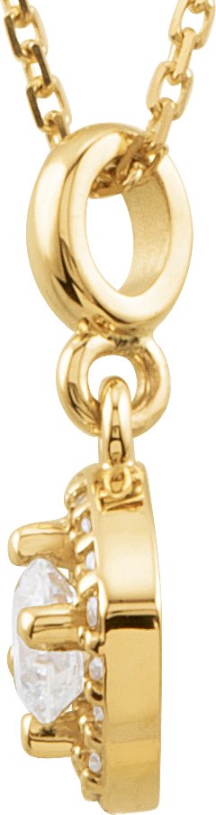 Alternative view of Halo-Style Necklace or Pendant