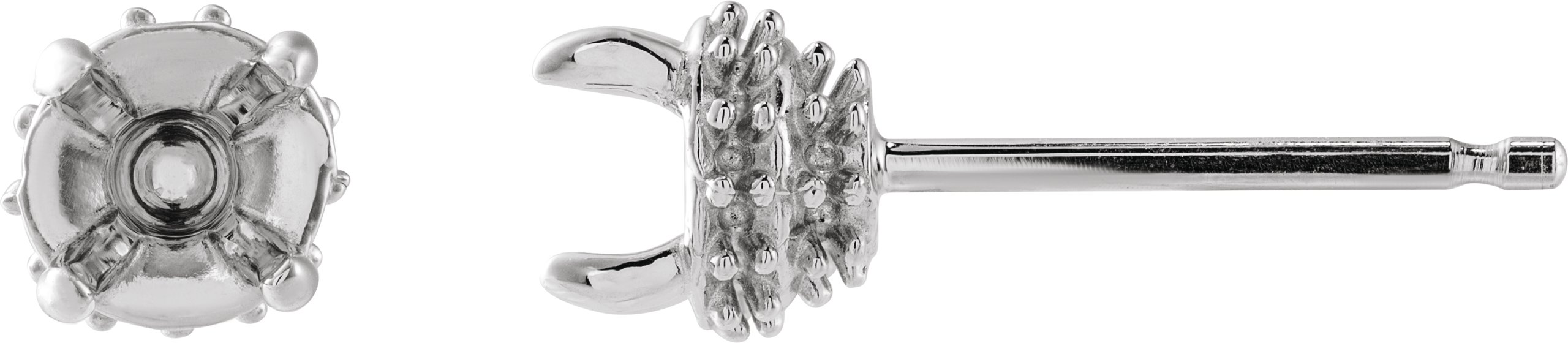 Round 4-Prong Hidden Halo-Style Stud Earrings