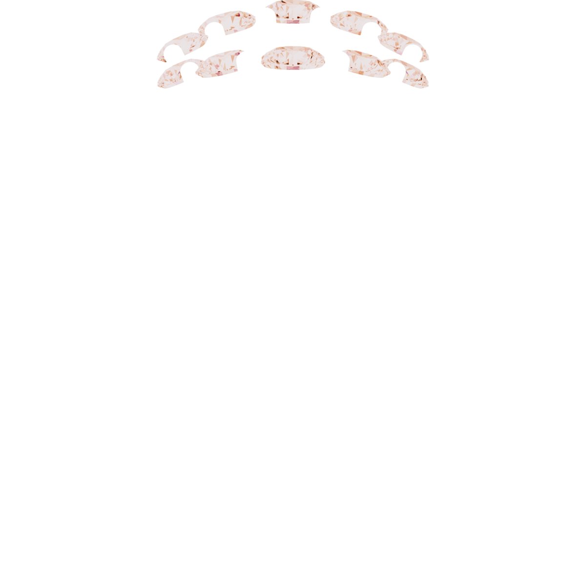 Alternative view of 1/2 CTW Natural Diamond Ring Guard – 14K Rose Gold