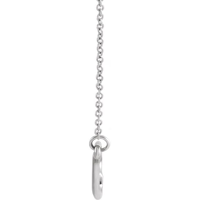Sterling Silver Adjustable Heart 16-18 Necklace
